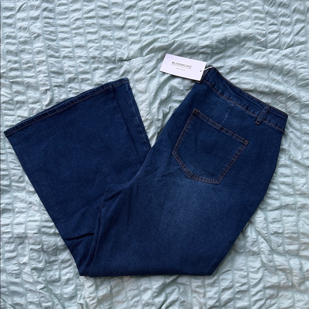 BloomChic Deep Indigo Wide Leg Jeans